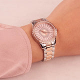 Buy Shop Michael Kors Layton Three Hand Pink Dial Two Tone Steel Strap Watch For Women - MK6894 USA Online