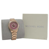 Buy Shop Michael Kors Layton Three Hand Red Dial Rose Gold Steel Strap Watch For Women - MK6893 USA Online