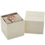 Buy Shop Michael Kors Layton Three Hand Red Dial Rose Gold Steel Strap Watch For Women - MK6893 USA Online