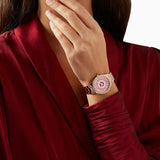 Buy Shop Michael Kors Layton Three Hand Red Dial Rose Gold Steel Strap Watch For Women - MK6893 USA Online