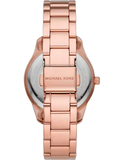 Buy Shop Michael Kors Layton Three Hand Red Dial Rose Gold Steel Strap Watch For Women - MK6893 USA Online
