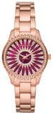 Buy Shop Michael Kors Layton Three Hand Red Dial Rose Gold Steel Strap Watch For Women - MK6893 USA Online