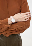 Buy Shop Michael Kors Layton Three-Hand White Dial Pink Leather Strap Watch for Women - MK2909 USA Online