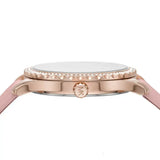 Buy Shop Michael Kors Layton Three-Hand White Dial Pink Leather Strap Watch for Women - MK2909 USA Online