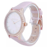 Buy Shop Michael Kors Layton Three-Hand White Dial Pink Leather Strap Watch for Women - MK2909 USA Online