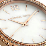 Buy Shop Michael Kors Layton Three-Hand White Dial Pink Leather Strap Watch for Women - MK2909 USA Online