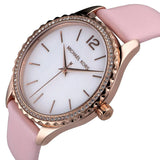 Buy Shop Michael Kors Layton Three-Hand White Dial Pink Leather Strap Watch for Women - MK2909 USA Online