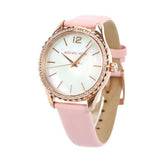 Buy Shop Michael Kors Layton Three-Hand White Dial Pink Leather Strap Watch for Women - MK2909 USA Online