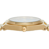 Buy Shop Michael Kors Lennox Analog Blue Dial Gold Steel Strap Watch for Women - MK7460 USA Online