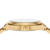 Buy Shop Michael Kors Lennox Analog Blue Dial Gold Steel Strap Watch for Women - MK7460 USA Online