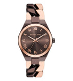 Buy Shop Michael Kors Lennox Analog Brown Dial Two Tone Steel Strap Watch for Women - MK7501 USA Online