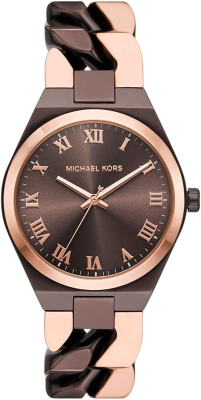 Buy Shop Michael Kors Lennox Analog Brown Dial Two Tone Steel Strap Watch for Women - MK7501 USA Online