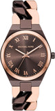 Buy Shop Michael Kors Lennox Analog Brown Dial Two Tone Steel Strap Watch for Women - MK7501 USA Online