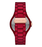 Buy Shop Michael Kors Lennox Analog Crystals Red Dial Red Steel Strap Watch for Women - MK7455 USA Online