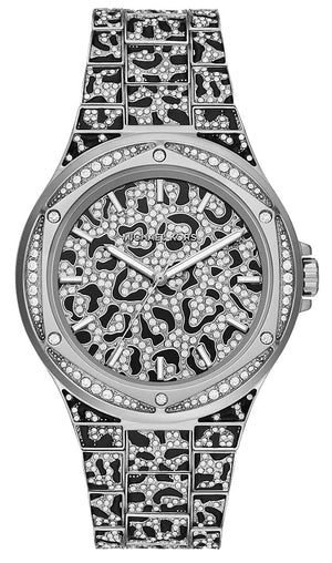 Buy Shop Michael Kors Lennox Analog Crystals Silver Dial Silver Steel Strap Watch For Women - MK7408 USA Online