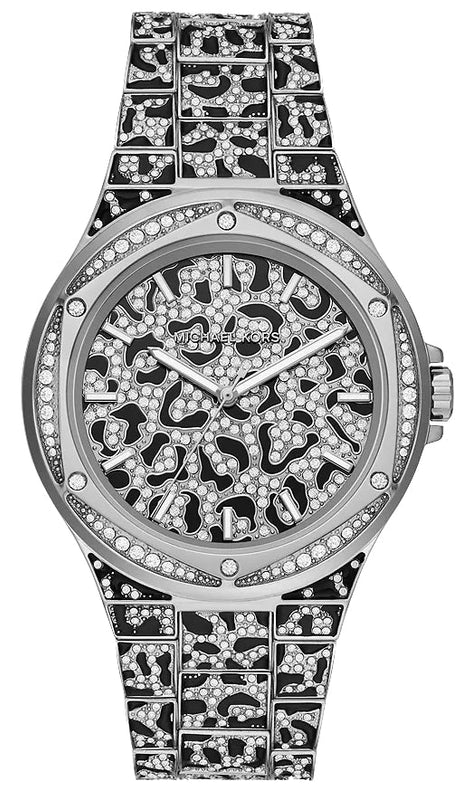 Buy Shop Michael Kors Lennox Analog Crystals Silver Dial Silver Steel Strap Watch For Women - MK7408 USA Online