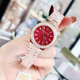 Buy Shop Michael Kors Lennox Analog Pink Dial Rose Gold Steel Strap Watch For Women - MK7396 USA Online