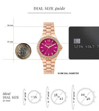 Buy Shop Michael Kors Lennox Analog Pink Dial Rose Gold Steel Strap Watch For Women - MK7396 USA Online