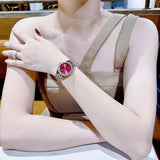 Buy Shop Michael Kors Lennox Analog Pink Dial Rose Gold Steel Strap Watch For Women - MK7396 USA Online