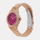 Buy Shop Michael Kors Lennox Analog Pink Dial Rose Gold Steel Strap Watch For Women - MK7396 USA Online