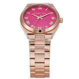 Buy Shop Michael Kors Lennox Analog Pink Dial Rose Gold Steel Strap Watch for Women - MK7462 USA Online