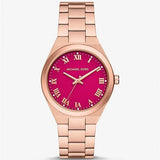 Buy Shop Michael Kors Lennox Analog Pink Dial Rose Gold Steel Strap Watch for Women - MK7462 USA Online