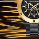 Buy Shop Michael Kors Lennox Chronograph Black Dial Black Steel Strap Watch For Men - MK8941 USA Online