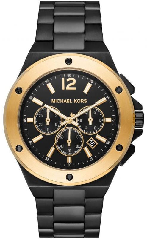 Buy Shop Michael Kors Lennox Chronograph Black Dial Black Steel Strap Watch For Men - MK8941 USA Online
