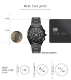 Buy Shop Michael Kors Lennox Chronograph Black Dial Black Steel Strap Watch For Men - MK9146 USA Online