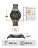Buy Shop Michael Kors Lennox Chronograph Black Dial Grey Steel Strap Watch For Men - MK9118 USA Online