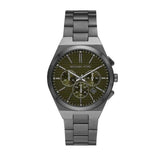Buy Shop Michael Kors Lennox Chronograph Black Dial Grey Steel Strap Watch For Men - MK9118 USA Online