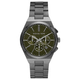 Buy Shop Michael Kors Lennox Chronograph Black Dial Grey Steel Strap Watch For Men - MK9118 USA Online