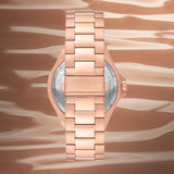 Buy Shop Michael Kors Lennox Chronograph Black Dial Rose Gold Steel Strap Watch For Men - MK8940 USA Online