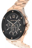 Buy Shop Michael Kors Lennox Chronograph Black Dial Rose Gold Steel Strap Watch For Men - MK8940 USA Online