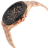 Buy Shop Michael Kors Lennox Chronograph Black Dial Rose Gold Steel Strap Watch For Men - MK8940 USA Online