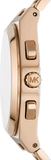 Buy Shop Michael Kors Lennox Chronograph Black Dial Rose Gold Steel Strap Watch For Men - MK9119 USA Online