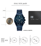Buy Shop Michael Kors Lennox Chronograph Blue Dial Blue Steel Strap Watch For Women - MK9147 USA Online