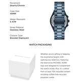 Buy Shop Michael Kors Lennox Chronograph Blue Dial Blue Steel Strap Watch For Women - MK9147 USA Online