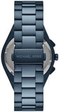 Buy Shop Michael Kors Lennox Chronograph Blue Dial Blue Steel Strap Watch For Women - MK9147 USA Online