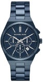 Buy Shop Michael Kors Lennox Chronograph Blue Dial Blue Steel Strap Watch For Women - MK9147 USA Online