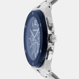 Buy Shop Michael Kors Lennox Chronograph Blue Dial Silver Steel Strap Watch For Men - MK8938 USA Online