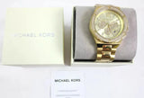 Buy Shop Michael Kors Lennox Chronograph Gold Dial Gold Steel Strap Watch For Men - MK8989 USA Online