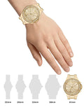 Buy Shop Michael Kors Lennox Chronograph Gold Dial Gold Steel Strap Watch For Men - MK8989 USA Online