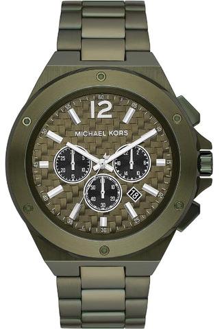 Buy Shop Michael Kors Lennox Chronograph Green Dial Green Steel Strap Watch For Men - MK9103 USA Online