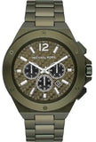 Buy Shop Michael Kors Lennox Chronograph Green Dial Green Steel Strap Watch For Men - MK9103 USA Online