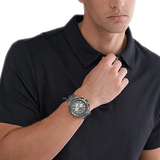 Buy Shop Michael Kors Lennox Chronograph Quartz Grey Dial Grey Steel Strap Watch For Men - MK9102 USA Online
