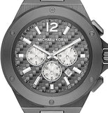 Buy Shop Michael Kors Lennox Chronograph Quartz Grey Dial Grey Steel Strap Watch For Men - MK9102 USA Online