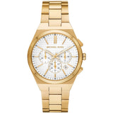 Buy Shop Michael Kors Lennox Chronograph White Dial Gold Steel Strap Watch For Men - MK9120 USA Online