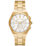 Buy Shop Michael Kors Lennox Chronograph White Dial Gold Steel Strap Watch For Men - MK9120 USA Online