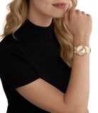 Buy Shop Michael Kors Lennox Gold Dial Gold Steel Strap Watch For Women - MK1062 USA Online
